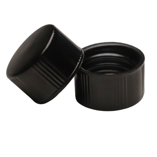 13mm 13-425 Black PP Plastic Phenolic Cap w/ Tri-Foil Liner