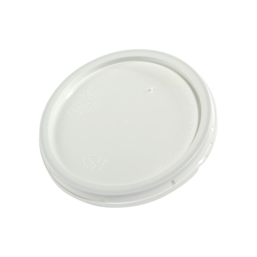 2 Gallon White HDPE Plastic Tear Tab Tub Cover