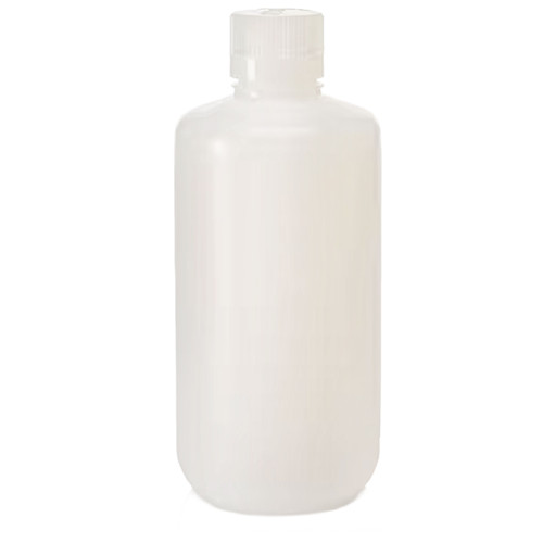 32 oz Natural HDPE Plastic Narrow Mouth Bottle, 38mm 38-430, 100 Gram, PP Plastic Cap, IP2