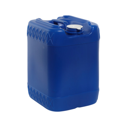 20 Liter Blue HDPE Plastic Tight Head Pail, 70mm Opening, Tamper Evident 6TPI, w/ Closed Vent, Integrated Handle, UN Rated