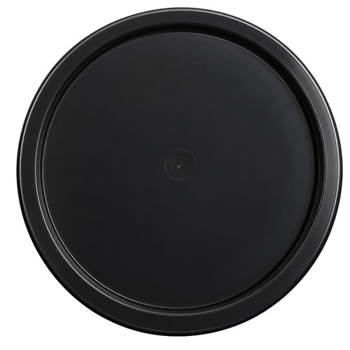 5 Gallon Black HDPE Plastic Pail Tear Tab Cover, EPDM Gasket