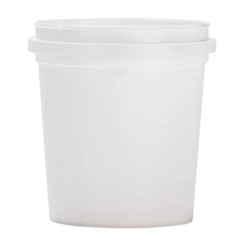 16 oz White HDPE Plastic Pry Off Tub