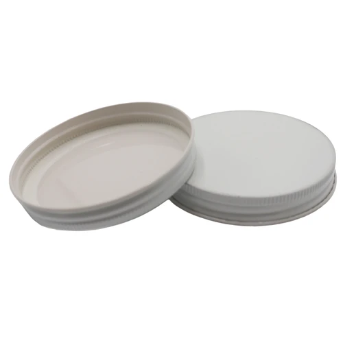 89mm 89-400 White Metal Screw Cap, Plastisol Liner