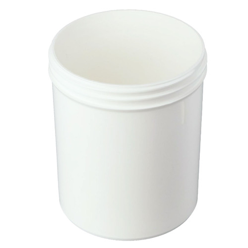 18 oz White PP Plastic Straight Side Jar, 89mm, 56.6 Gram