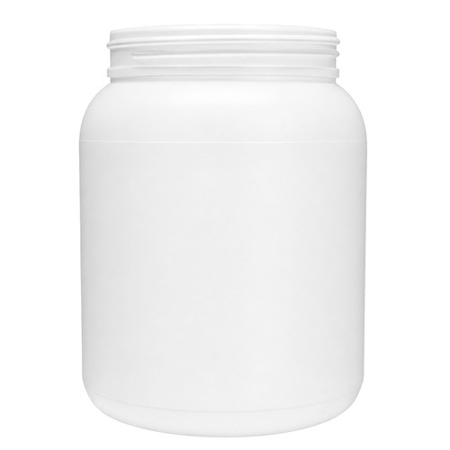 1500 cc White HDPE Plastic Round Jar, 100mm 100-400, 73.5 Gram