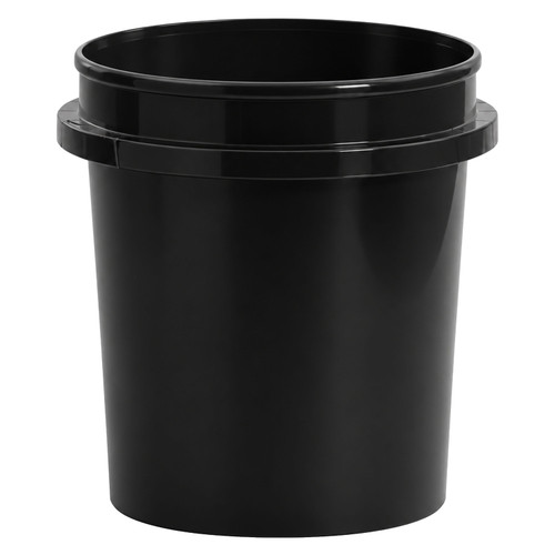 16 oz Black HDPE Plastic Tub, Vapor Lock
