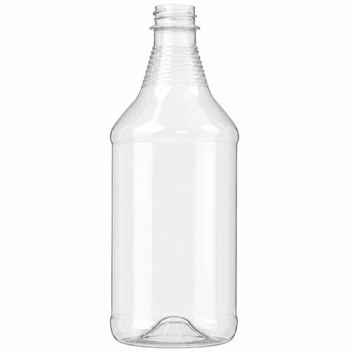 32 oz Clear PET Plastic Ring Neck Carafe, 28mm 28-400, 50 Gram