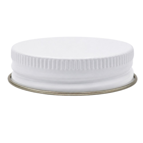 38mm 38-400 White Metal Screw Cap, Pulp & PE Liner