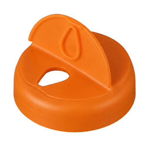 63mm 63-485 Orange FDA PP Plastic Flapper Cap, Directional Pour/Pour, No Liner