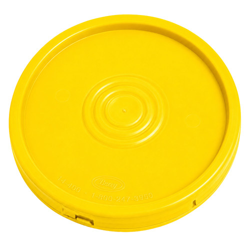 3.5-6 Gallon Yellow HDPE Plastic Tear Off Pail Cover