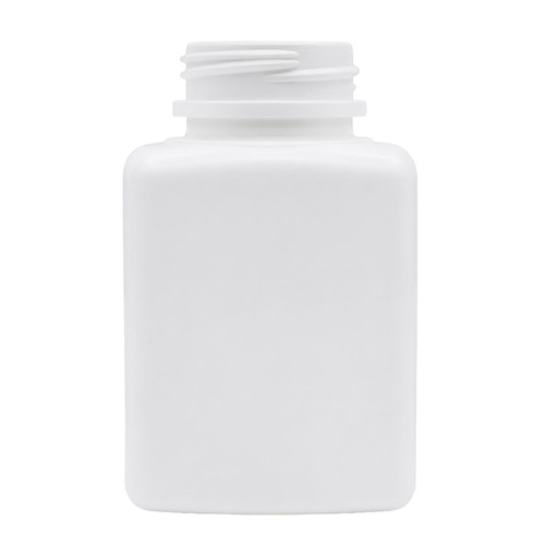 250 cc White HDPE Plastic Oblong Bottle, 43mm 43-400, 23.5 Gram