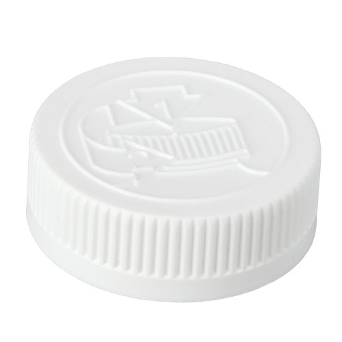 45mm White PP Plastic Child Resistant Cap, Pictorial, Lift-N-Peel, HS Liner, Heat Seal for PE