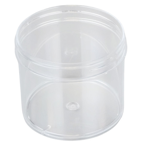4 oz Clear PS Plastic Straight Sided Jar, 70mm 70-400