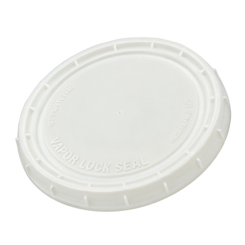 16 oz Natural HDPE Plastic Tub Cover, Vapor Lok