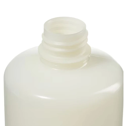 16 oz Natural HDPE Plastic Narrow Mouth Bottle, 28mm 28-415, White Cap, Sterile