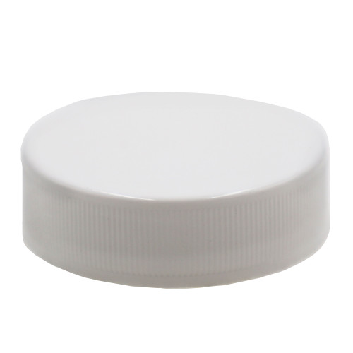 38mm 38-400 White PP Plastic Smooth Top, Ribbed Sides Cap, F-217 Liner