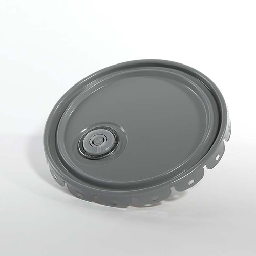 2.5-7 Gallon Gray Steel Lug Pail Cover, Rust Inhibited w/ Flex Spout (24 Gauge)
