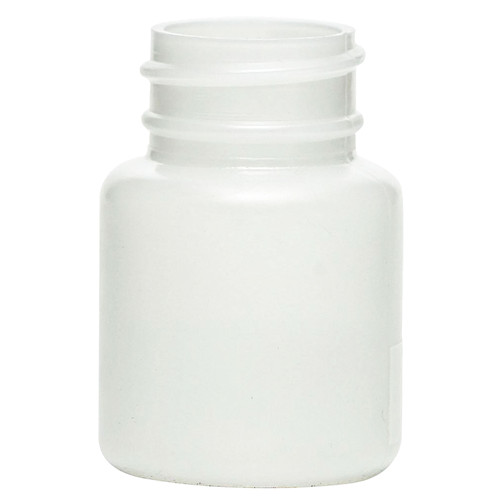 30 cc Natural HDPE Plastic Wide Mouth Packer Bottle, 28mm 28-400, 5.9 Gram
