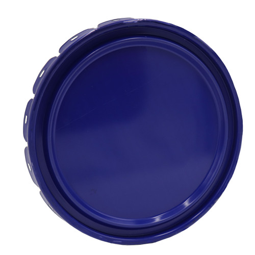 2.5-7 Gallon Blue Steel Pail Lug Cover, 24 Gauge, UN Rated, Litho