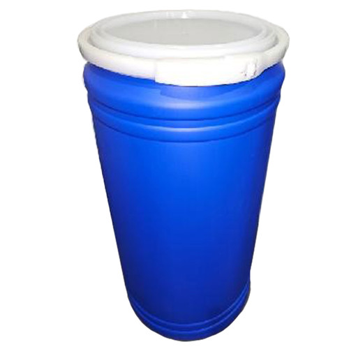 20 Gallon Blue Plastic HDPE Open Head Drum w/ Natural Cover, Plastic Level Lock Ring, UN Rated