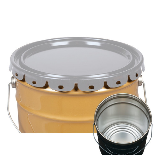 5 Gallon Gray Steel Lug Pail Cover, Rust Inhibited (24 Gauge)