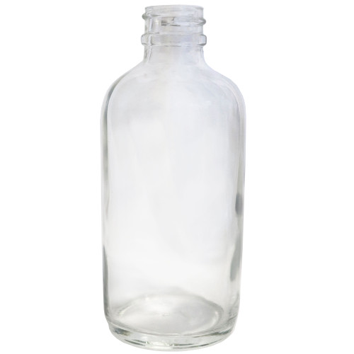 4 oz Flint Glass Boston Round Bottle, 22mm 22-400