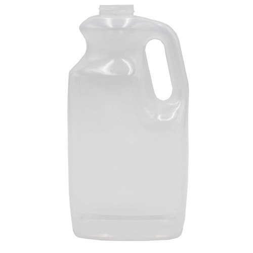 64 oz Natural PP Plastic Oblong Bottle, Handle, 38mm 38-400, 95 Gram