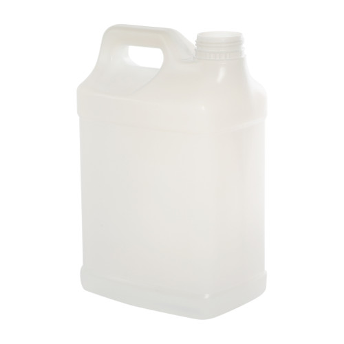 2.5 Gallon Natural HDPE Plastic F-Style Trimline Bottle, Flamed Treated, 63mm 63-400, 2 x 1 White Shipper Box, 350 Gram
