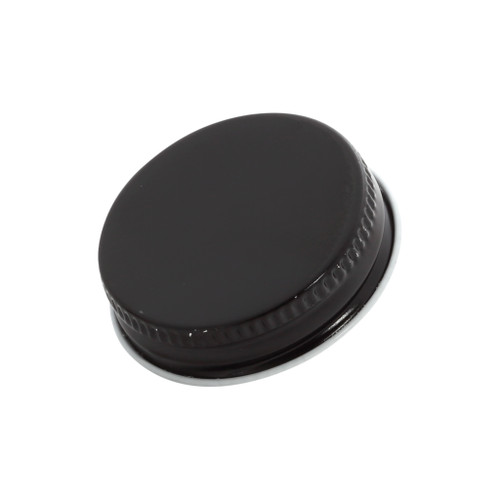 38m 38-400 Black/White Metal Screw Cap w/ Plastisol Liner, No Button