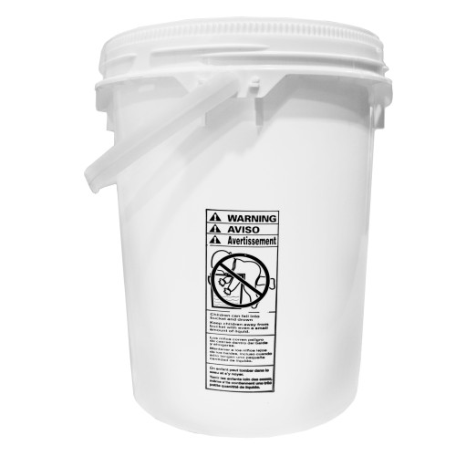 5-Gallon White HDPE Plastic Screw Top Life Latch Pail, w/ Plastic Bail, CWL, New Generation, UN Rated