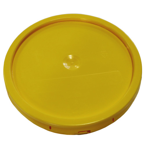 3.5-6-Gallon Yellow HDPE Plastic Pail Cover