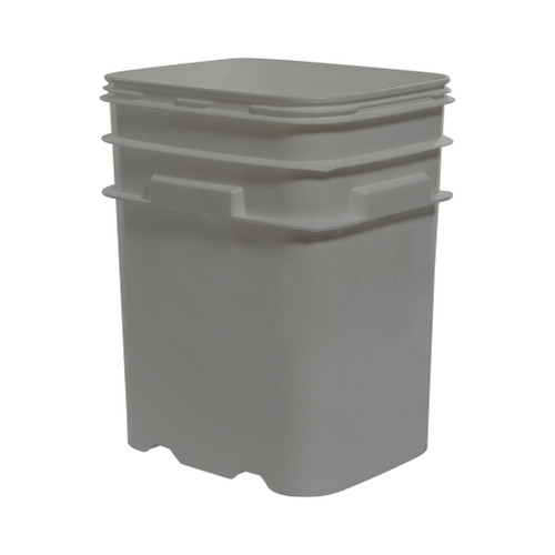 5.3 Gallon Gray HDPE Plastic Pail EZ Stor Pail