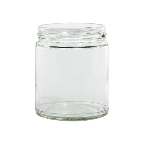 9 oz Flint Glass Straight Side Glass Jar, 70 mm 70-2030, Twist Neck
