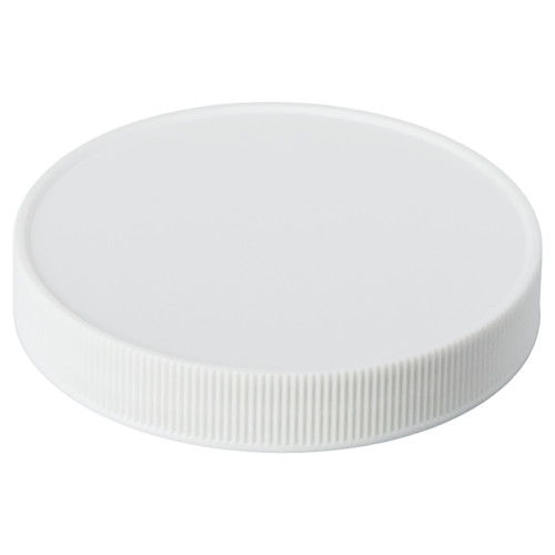 89mm 89-400 White PP Plastic Matte Top, Ribbed Side Cap w/ Pharm-Seal V® Liner