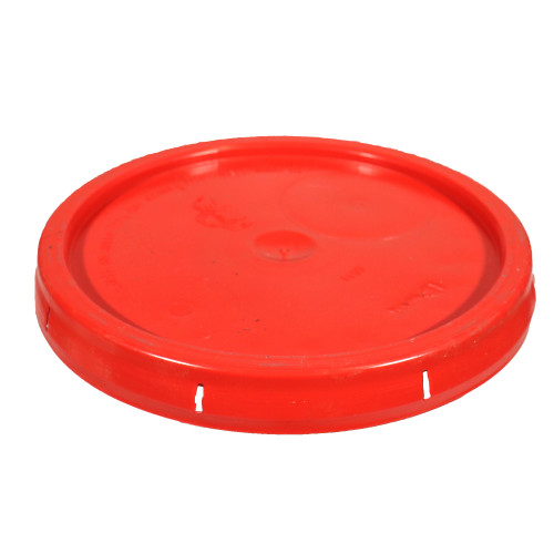 3.5-6 Gallon Red HDPE Plastic Pail Tear Tab Cover