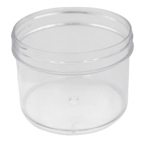 1 oz Natural PP Plastic Straight Side Jar, 43mm 43-400, Regular Wall