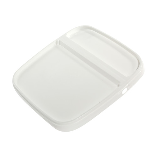 6.5 Gallon White PP Plastic EZ Store Dry Seal Tub Hinged TE Cover