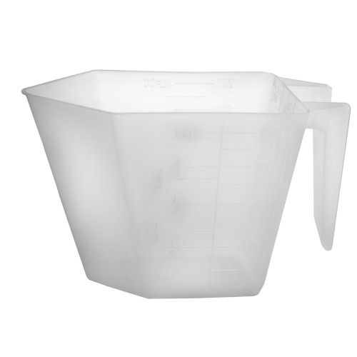 8 oz Natural Plastic Measuring Cup with Graduation Marks