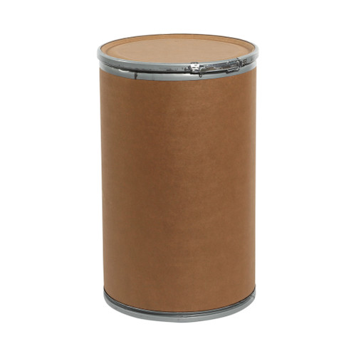 30 Gallon Liquid-Pak Kraft Fiber Open Head Drum w/ Plastic Cover