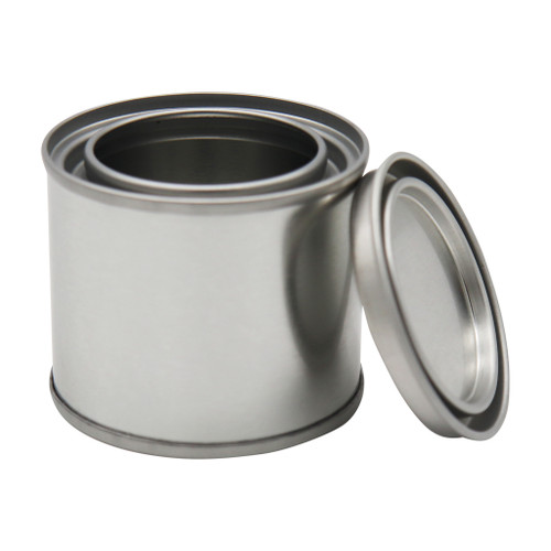 1/4 Pint Metal Round Paint Can, 208x201, Unlined, w/ Lid