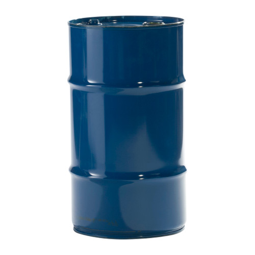 15 Gallon Blue Steel Tight Head Drum, Olive Drab Lining, 2" & 3/4" Fitting, Poly Irradiated Gasket, UN Rated