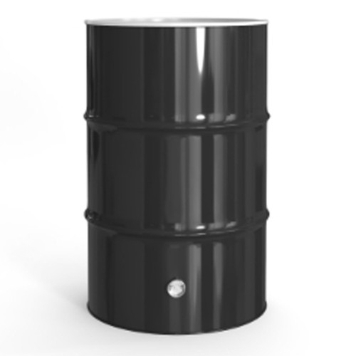 55 Gallon Black Steel Tight Head Drum, White Cover, 2" & 3/4" Tri-Sure® Fitting, 2" Rieke on the Side, 2-Coat Lining Buff Epoxy Phenolic Lining, 70% Epoxy, 30% Phenolic