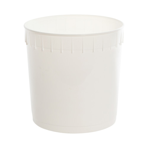 2.5 Gallon White HDPE Plastic Open Head Pail