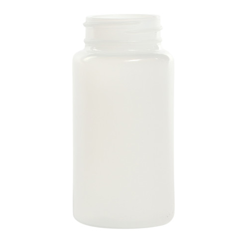120 cc Natural HDPE Plastic Wide Mouth Packer Bottle, 38mm 38-400, 14.1 Gram