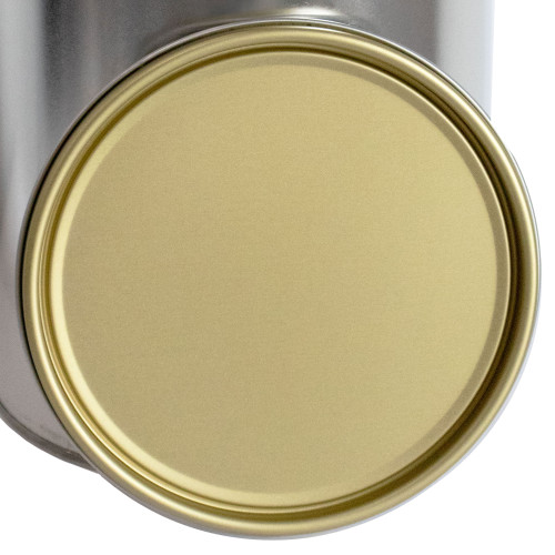 1 Gallon Metal Round Paint 610 x 711 Can, Gold Lined, Ears, Detached Bail, w/ Lid