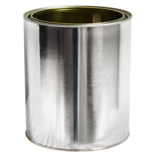 1 Gallon Round Metal Paint Can, 610 x 711, Gold Lined, No Ears or Bail, w/VPPA Stripe