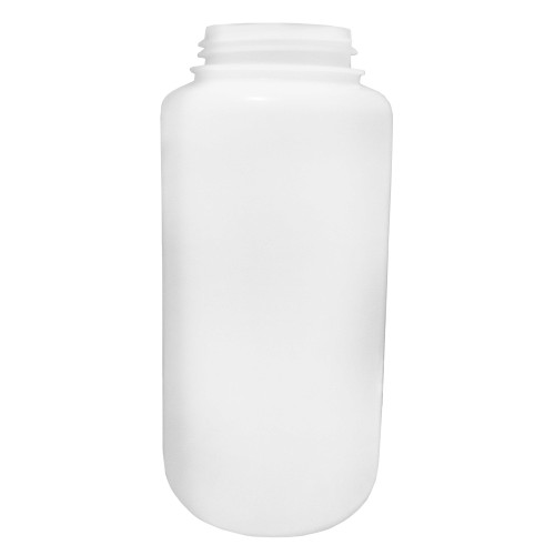 32 oz Natural HDPE Plastic Wide Mouth Round Bottle, 63mm 63-415 Fluorinated Level 5