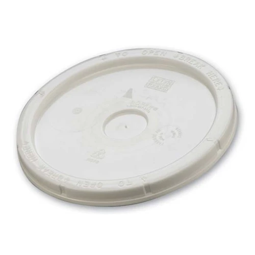 1 Gallon White HDPE Plastic Pail Cover, w/ Gasket