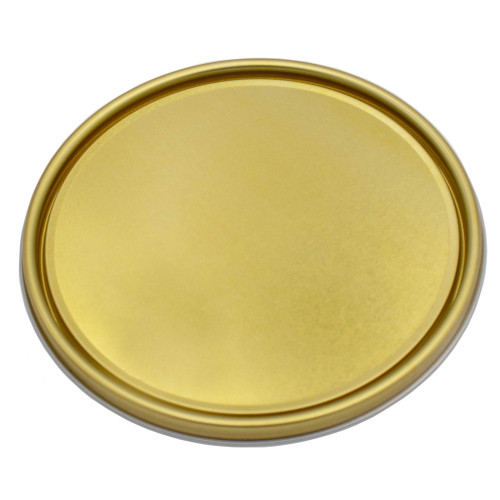 1 Gallon Metal Round Paint Can Lid, Gold Epoxy Lined