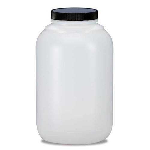 128 oz Natural HDPE Plastic Wide Mouth Jar, 89mm 89-400, 110 Gram, 4x1, Kraft Box